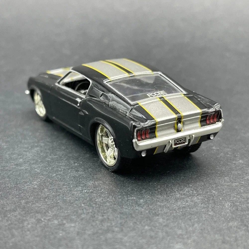 JL Full Throttle Foose 1967 67 Ford Mustang Black Car Stripes Diecast 1/64 Scale